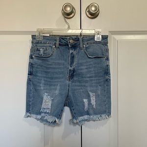 High Waisted Frayed Shorts